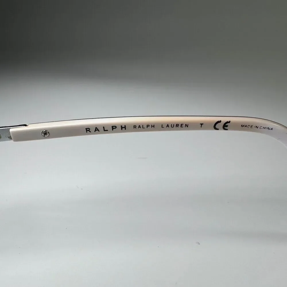 Ralph Lauren RA7044 1139 Eyeglasses Black White Cat Eye 52-16-135 FRAMES ONLY